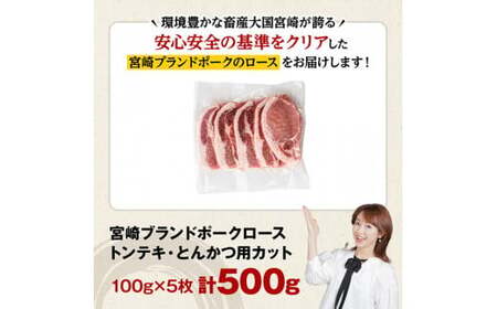 宮崎ブランドポーク ローストンテキ・とんかつ用カット 500g【 九州産 豚 ぶた 肉 ロース とんかつ トンテキ おうちごはん おうち時間 】