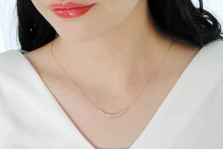 【0.5ct】K18イエローゴールド　ダイヤモンド　ラインネックレス SPD1463-18Y SWAV058｜山梨県 昭和町 ジュエリー アクセサリー ギフト プレゼント 贈り物 記念日 誕生日 カジ