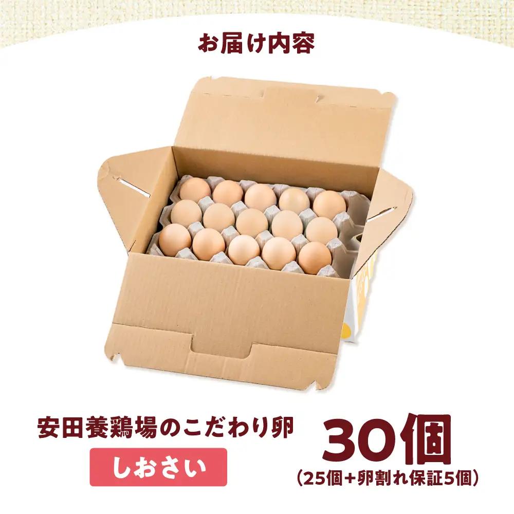 安田養鶏場の卵 しおさい 30個入り[AKHN001]卵