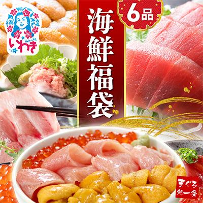ふるさと納税 いわき市 豪華海鮮6品福袋 本マグロ大トロ・中トロ・生ウニ・イクラ・ネギトロ・鮪漬け【総重量730g】