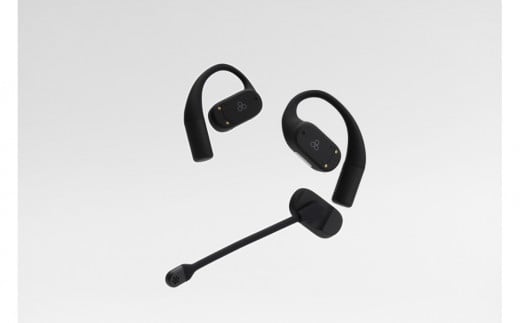 オープン型イヤホンfinal KDT3000 BLACK ながら聴き/耳を塞がない/マイク左右付け替え可/自分の声だけがクリアに届く