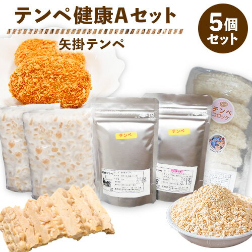 【ふるさと納税】テンペ健康セットA 5個セット 矢掛テンペ 《30日以内に出荷予定(土日祝除く)》 粉末テンペ コロッケ 大豆 発酵食品 スーパーフード 岡山県矢掛町産 発酵亭