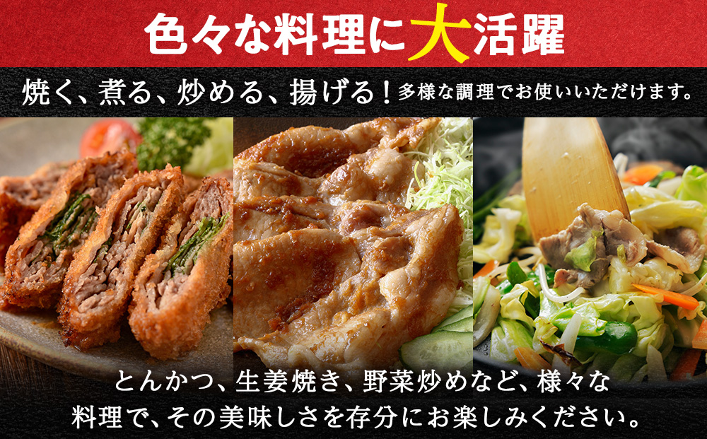 【定期便 3カ月】北海道産 白老豚 肩ロース スライス 500g×3パック セット 冷凍 豚肉 料理 BV055_イメージ4