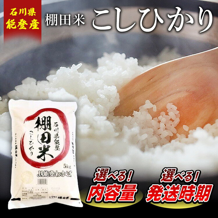 【ふるさと納税】【能登半島地震復興支援】 ＼選べる内容量・発送時期／ 令和7年産 こしひかり 棚田米 ｜白米 精米 コシヒカリ 米 こめ コメ お米 国産 石川県 七尾市 能登