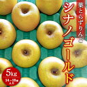 【ふるさと納税】 葉とらずりんご 【シナノゴールド】 5kg 14個～18個入り 【9/25受付終了】 林檎 リンゴ フルーツ 果物 数量限定 ※2024年10月中旬～10月下旬頃に順次発送予定 ※離島・沖縄への配送不可