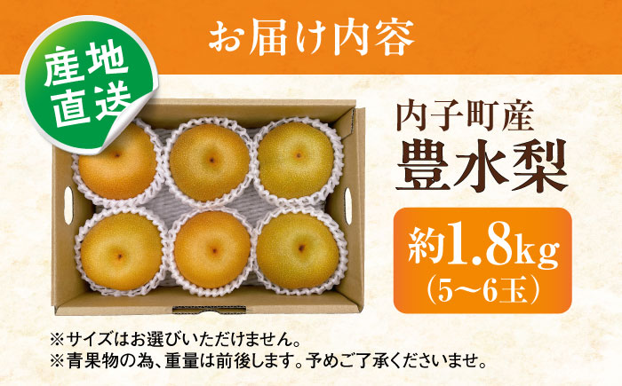 【先行予約】豊水梨【5～6玉】＜2026年8月下旬から発送＞【北海道・沖縄配送不可】 ／ 梨 なし ナシ 和梨 果物 フルーツ 国産 産地直送【株式会社フジ・アグリフーズ】 [BKAY022]