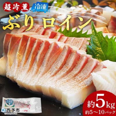 ふるさと納税 西予市 &lt;異次元の鮮度!「超冷薫」冷凍ぶり ロイン(5kg)&gt;　海鮮　ブリ　鰤　魚介　西予