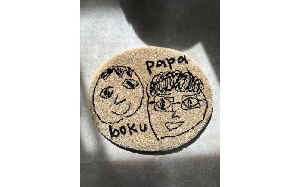 【オーダーメイド】タフティングでつくる世界に1つのオリジナルラグマット　写真からデザインすることもできます！縦５０ｃｍ×横６０ｃｍ以下の作品