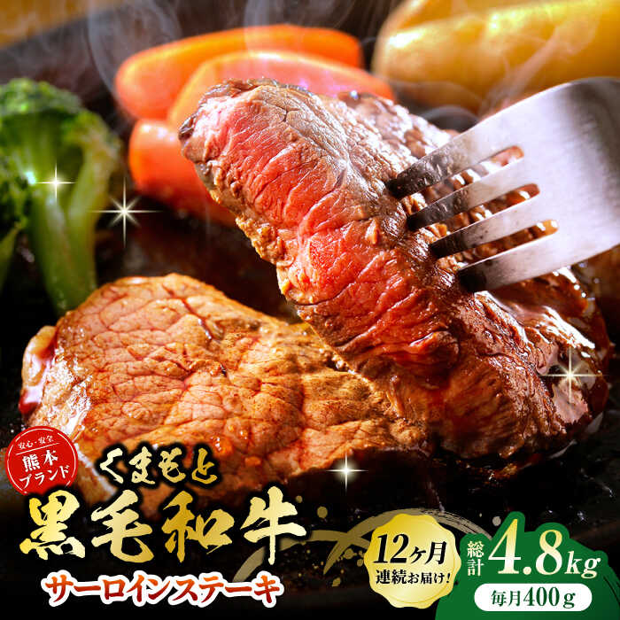 【ふるさと納税】【12回定期便】黒毛和牛サーロイン ステーキ用 約400g（約200g×2枚）【吉里精肉】[ZEW068]