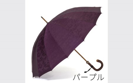 【前原光榮商店】紳士用雨傘 ラルフ-M-カーボン〈手元：牛本革〉お名入れ可(カラー：パープル）