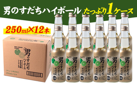 男のすだちハイボール 250ml×12本入り 1ケース 一般財団法人さなごうち 《30日以内に出荷予定(土日祝除く)》│ すだち スダチ ハイボール お酒 酒 ご当地ハイボール 徳島県 佐那河内村
