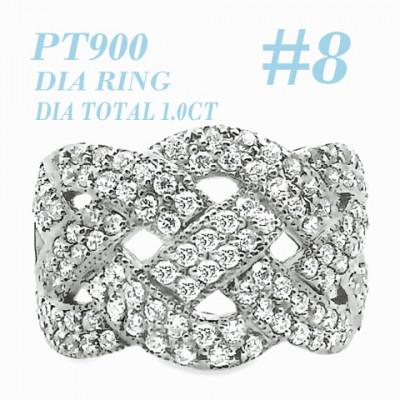 ふるさと納税 笛吹市 PT900 DIA RING  1.0CT 1本 RAAT-20DI-P #8