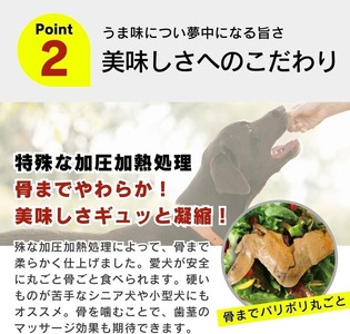 【隔月6回 定期便】無添加・無着色 骨までやわらか 鶏もも肉 1本×24袋 _ 定期便 隔月 全6回 無添加 無着色 1本 × 24袋 × 6回 国産 鶏肉 シニア犬 小型犬 安全 おいしい 歯茎 マ