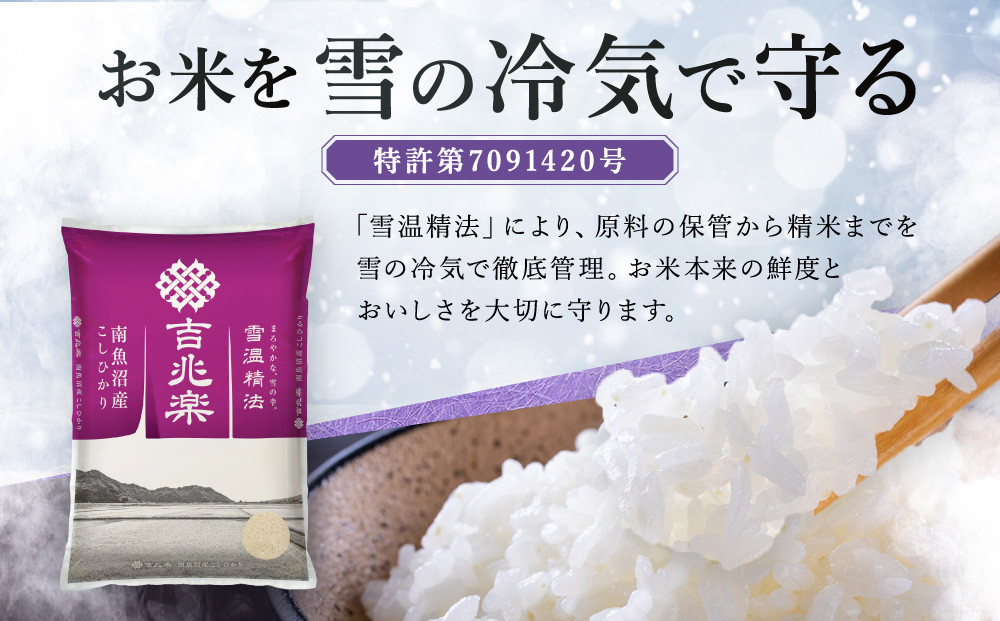 雪温精法　南魚沼産こしひかり2kg　契約栽培  雪蔵貯蔵米