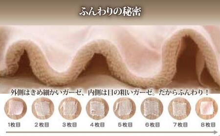 【洗うたびにふっくら、やわらか】三河木綿　8重ガーゼケット　シングルサイズ_ピンク【G0199】