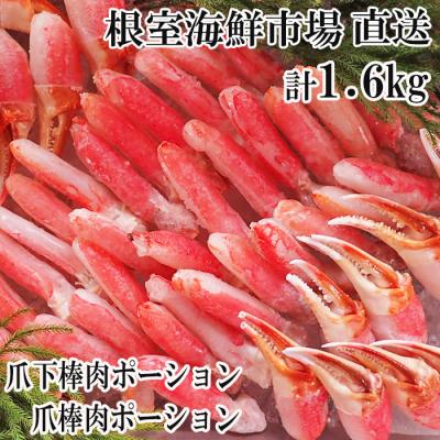 ふるさと納税 根室市 本ズワイガニ(爪棒肉・爪下棒肉)計1.6kg C-11031