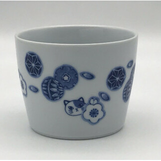 有田焼 猫部カップ 5個セット・花てまり柄 有田テラス ネコ ネコ好き かわいい プレゼント ギフト 食器 A10-257_イメージ2