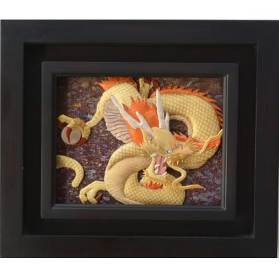 ふるさと納税 野田市 押絵伝統工芸品　金龍　小