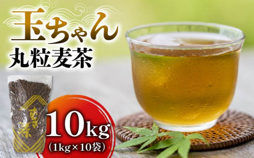 麦茶 玉ちゃん 丸粒麦茶 1kg 入れ 10袋 飲料 大容量 むぎ茶 煮出し 八木音 静岡県 静岡県 藤枝市