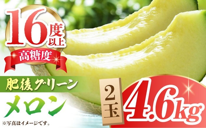 
            【先行予約】 肥後グリーンメロン 糖度16度以上 2玉 計約4.6kg【岡山農園】めろん 果物 フルーツ 熊本県 グリーンメロン [ZBY002]
          
