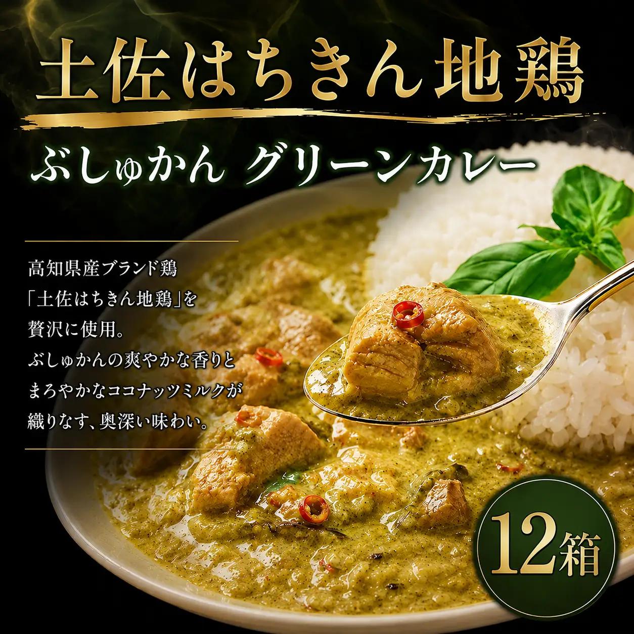 土佐はちきん地鶏 グリーンカレー 12箱 180g チキンカレー おすすめ curry かれー かれーらいす 惣菜 おかず 夕食 詰め合わせ セット レトルトカレー レトルト食品 ご当地グルメ 国産 地域限定 カレー 人気 カレー 辛口 カレーセット 高知県 室戸市