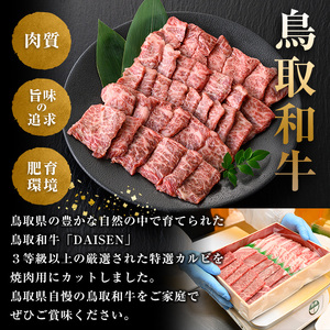 鳥取和牛DAISEN特選カルビ焼肉用(400g)国産 鳥取県産 和牛 肩ロース 大山 牛肉 お肉 肉 お取り寄せ ギフト 贈答 プレゼント 冷凍【sm-AO002】【大幸】