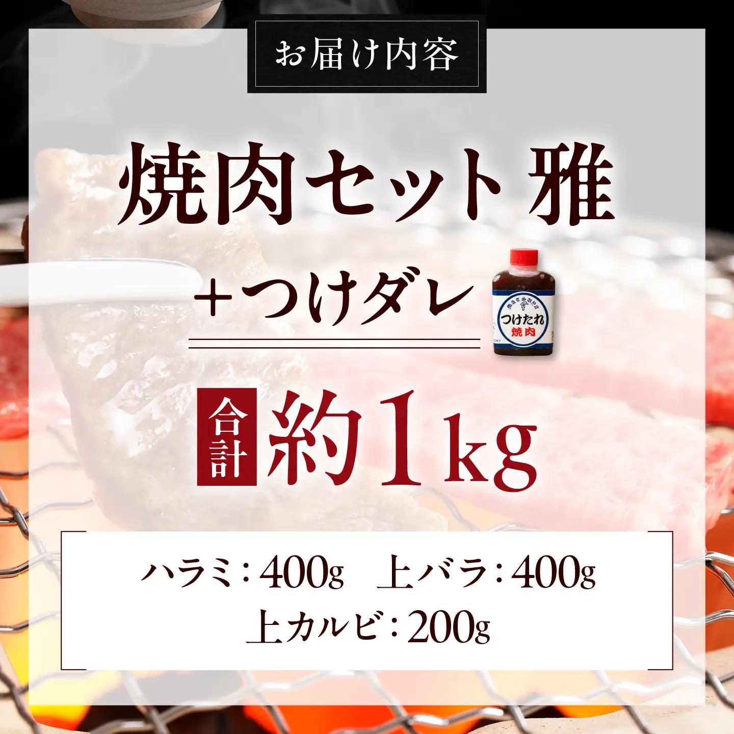 焼肉セット 味付き 雅 1kg 焼肉セット BLCD001