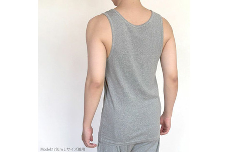 nayuta オーガニックコットン メンズ リラクシングウェア タンクトップ ブラウン【M】 秋田県 大仙市