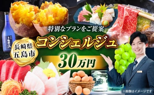 【長崎県五島市コンシェルジュプラン】寄附金額30万円コース[PZX026]選べる 肉 米 牛肉 豚肉 海鮮 魚 野菜 果物 スイーツ 定期便 オーダーメイドプラン