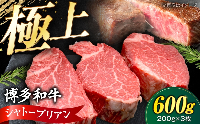 
                  【希少部位！】博多和牛 シャトーブリアン 200g×3枚 （計600g）《豊前市》【肉のくまもと屋】 [VFD043]
                
