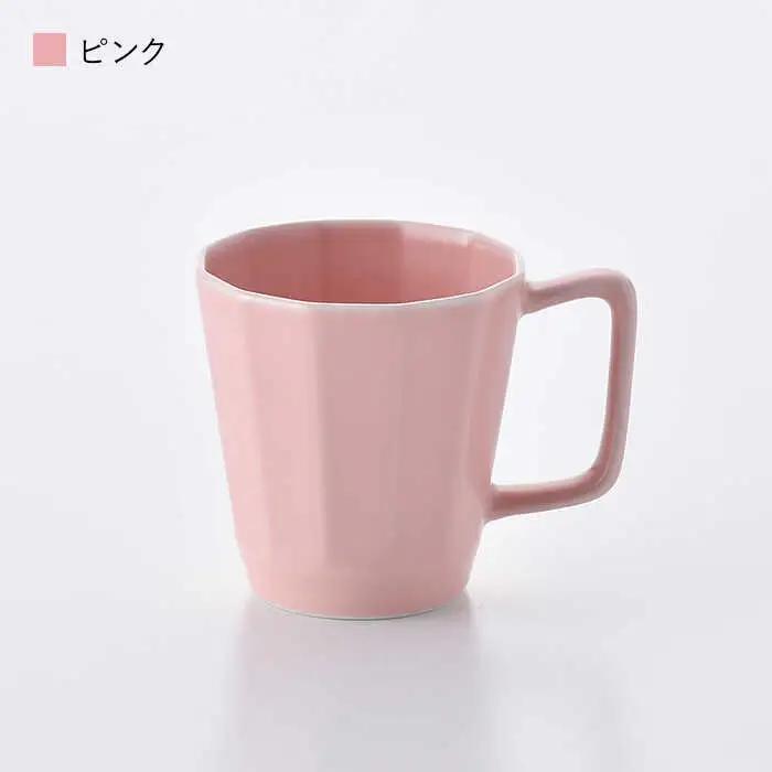 【波佐見焼】面取マグカップ パステルカラー 4個セット（ピンク・ミントブルー・グレー・ベージュ）スープマグ スープカップ 食器 皿 【重山陶器】 [ZB18]  波佐見焼