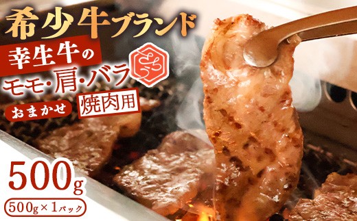 
                  【30営業日以内配送】幸生牛 焼肉 500g【モモ 肩 バラ おまかせ】 肉 焼き肉 牛肉 希少 山形 《幸せを運ぶ牛》　018-D-YL053
                