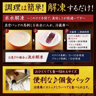 国産赤身馬刺しスライス160g　40g×4パック【配送不可地域：離島】【1622784】