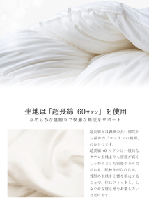 SY0007　【ベッド専用】ベッドをご使用の方に最適な羽毛布団（ダブル）