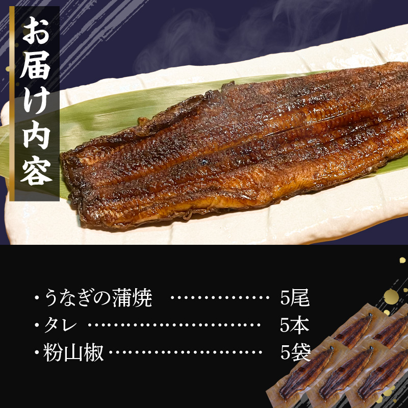 【備長炭で焼く“いい焦がし”】三河一色産うなぎの蒲焼5尾 鰻 ウナギ たれ タレ 国産 備長炭 土用 丑の日 冷凍 三河一色産 H189-014
