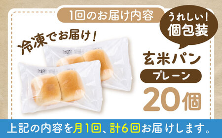 6回定期 玄米 パン  20個 BHAF006 玄米 パン