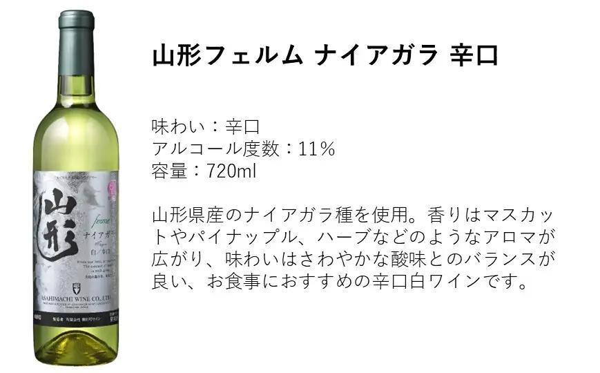 朝日町 ワイン 山形フェルム ナイアガラ 甘口 ・ 辛口 セット(720ml×2) 朝日町ワイン ワイナリー 山形県 山形 数量限定