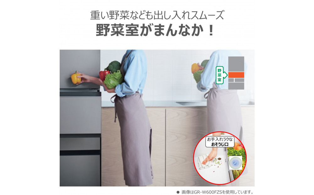 東芝　冷蔵庫【標準設置費込み】　452L　5ドア　左開き　冷凍冷蔵庫　GR-Y450GTL(TW)