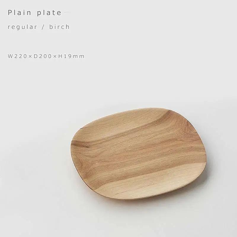 木製マルチトレー Plain plate（プレーンプレート） regular birch／SASAKI HOKKAIDO WOOD F6S-465