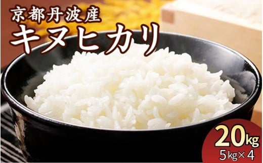 【14営業日以内発送】令和7年産 米 京都丹波産キヌヒカリ 20kg (5kg×4袋)＜JA京都たわわ朝霧＞≪農協 白米 精米 産地直送 送料無料 簡易包装 生活応援 人気 国産 きぬひかり≫
