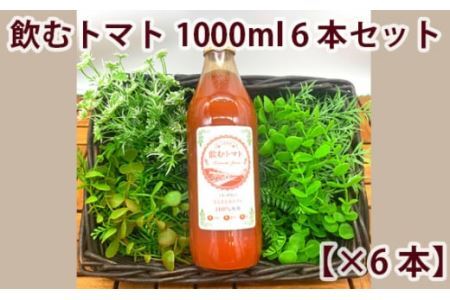 【まるまる赤トマト100%使用】完熟トマトジュース 1000ml×6本セット【トマト とまと トマトジュース 訳あり 規格外トマト 完熟トマト 丸搾り ジュース 料理 イオン イオン農場】