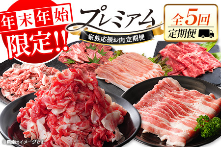 【年末年始限定】 お肉 定期便 5回 毎月 牛肉 豚肉 肉 E254
