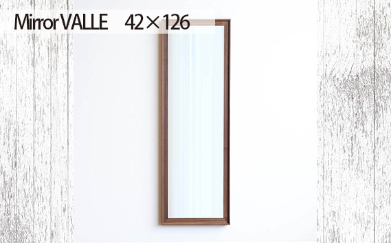 
No.631 府中市の家具　Mirror VALLE　42×126 ／ 木製 鏡 ミラー インテリア 広島県
