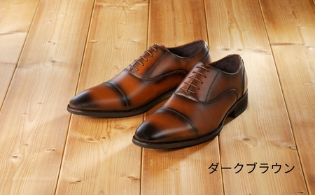 【匠の靴】超軽量＆履き心地抜群な本革ビジネスシューズAF-01(サイズ：25.0cm、カラー：ダークブラウン)