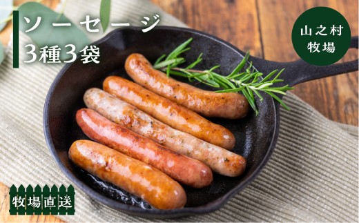 
                  ＼好みで選べる♪／燻製ソーセージ 3種3袋セット / 食べ比べ 選べる あらびき バジル ハーブ チーズ えごま 味噌 詰め合わせ ギフト おつまみ 山之村牧場 国産 肉 ギフト 冷凍 飛騨市 10000円 1万円
                