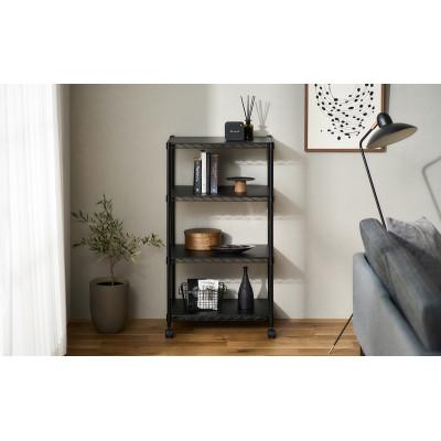 ふるさと納税 大河原町 カラーメタルラック ウッドボード付き CMM-55104B 黒 アイリスオーヤマ[53753280] |  | 02