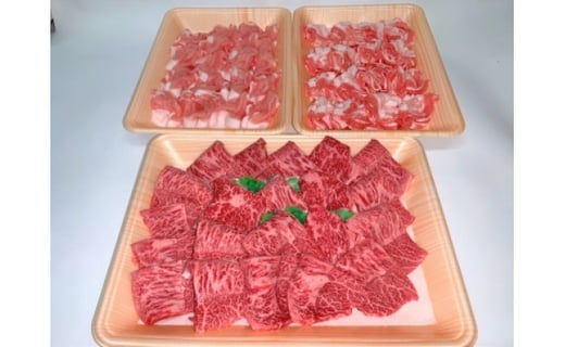 
                  九州産 黒毛和牛 厚切 （ 焼肉 用 ） & 福岡県産 きび豚 ロース ・ バラ しゃぶしゃぶ 用 セット
                