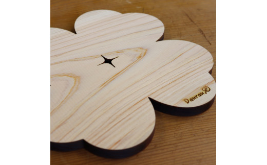 Danran 鍋敷きクローバー 無塗装 木製雑貨