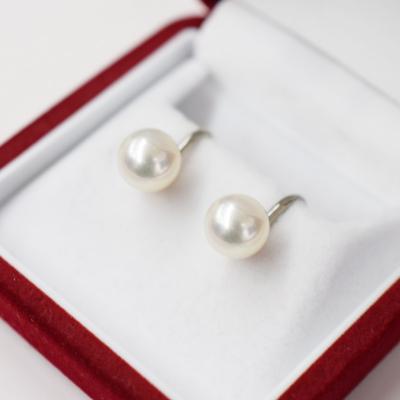 ふるさと納税 天草市 天草産 9mm - 9.5mm あこや真珠 イヤリング【K14WG※直結タイプ】_S101-304 |  | 01