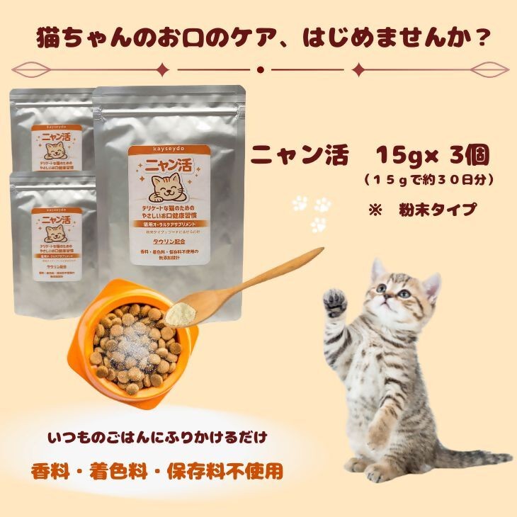 
                  ニャン活　15g×3個
                